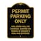 Signmission Permit Parking Violators Ticketed Booted or Towed Owners Risk & Ex Alum, 24" L, 18" H, BG-1824-23315 A-DES-BG-1824-23315 - alternate 1